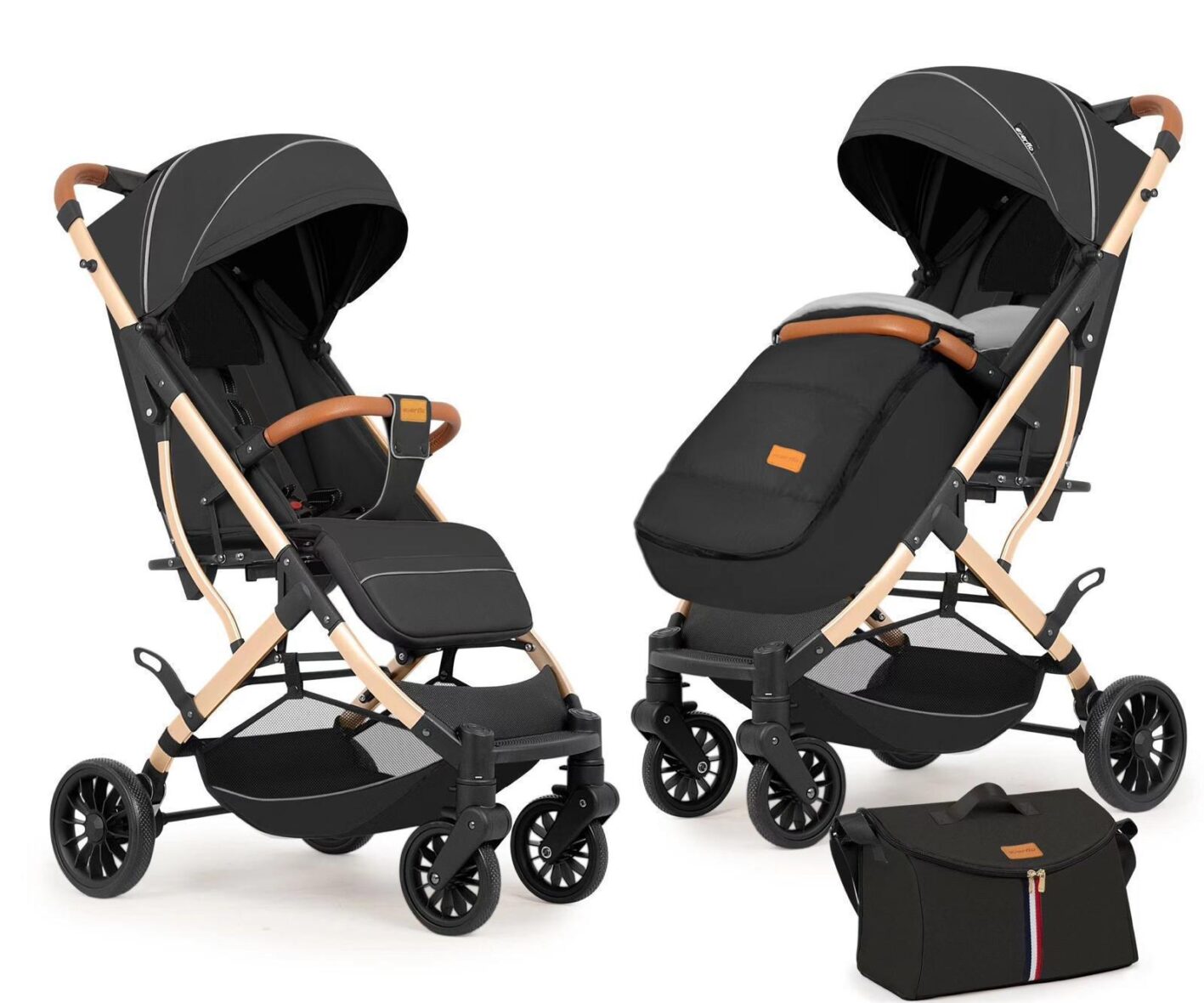 Carucior Sport ,6-36 de Luni, cu Geanta si Husa Plusata Negru