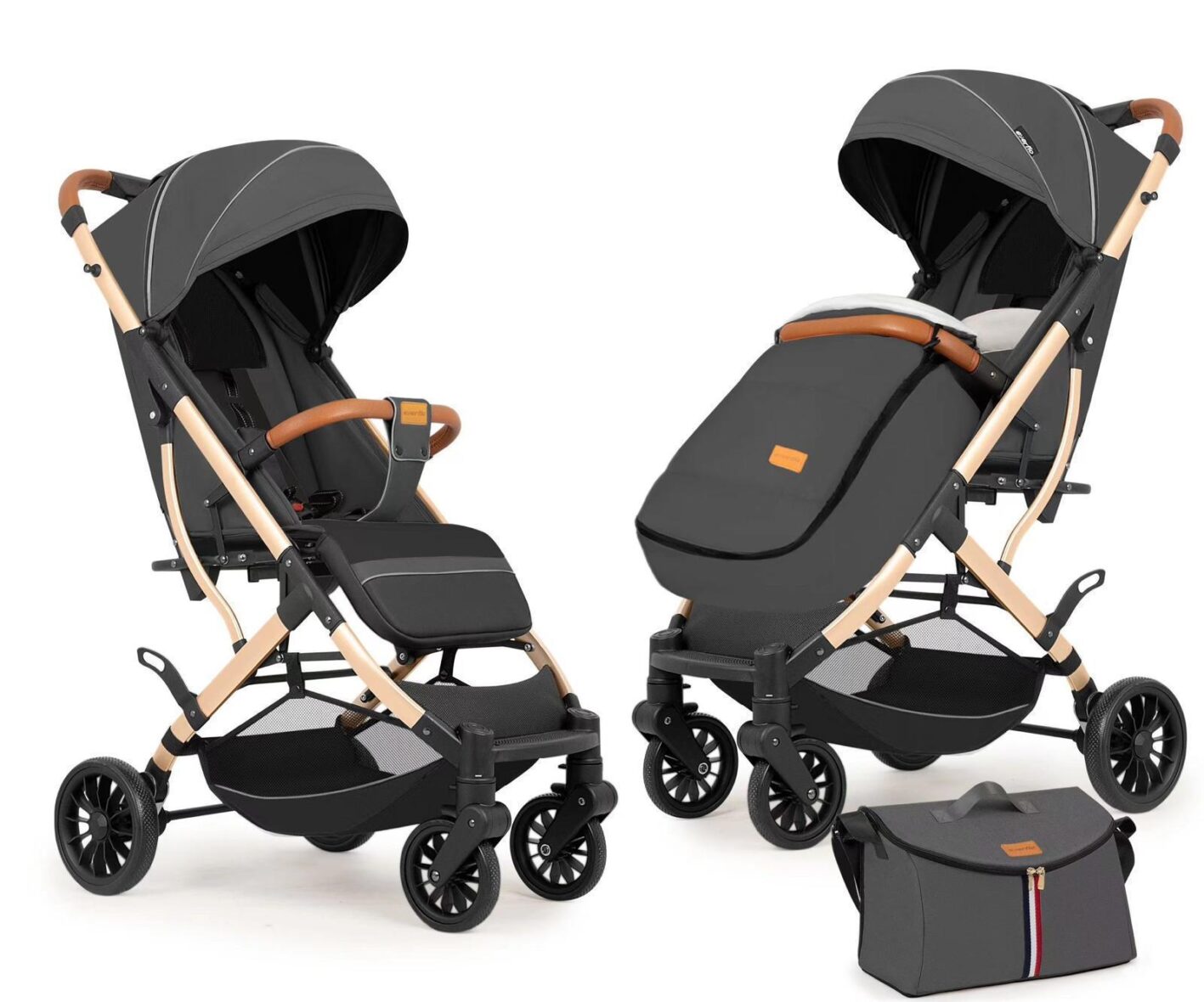 Carucior Sport ,6-36 de Luni, cu Geanta si Husa Plusata Gri