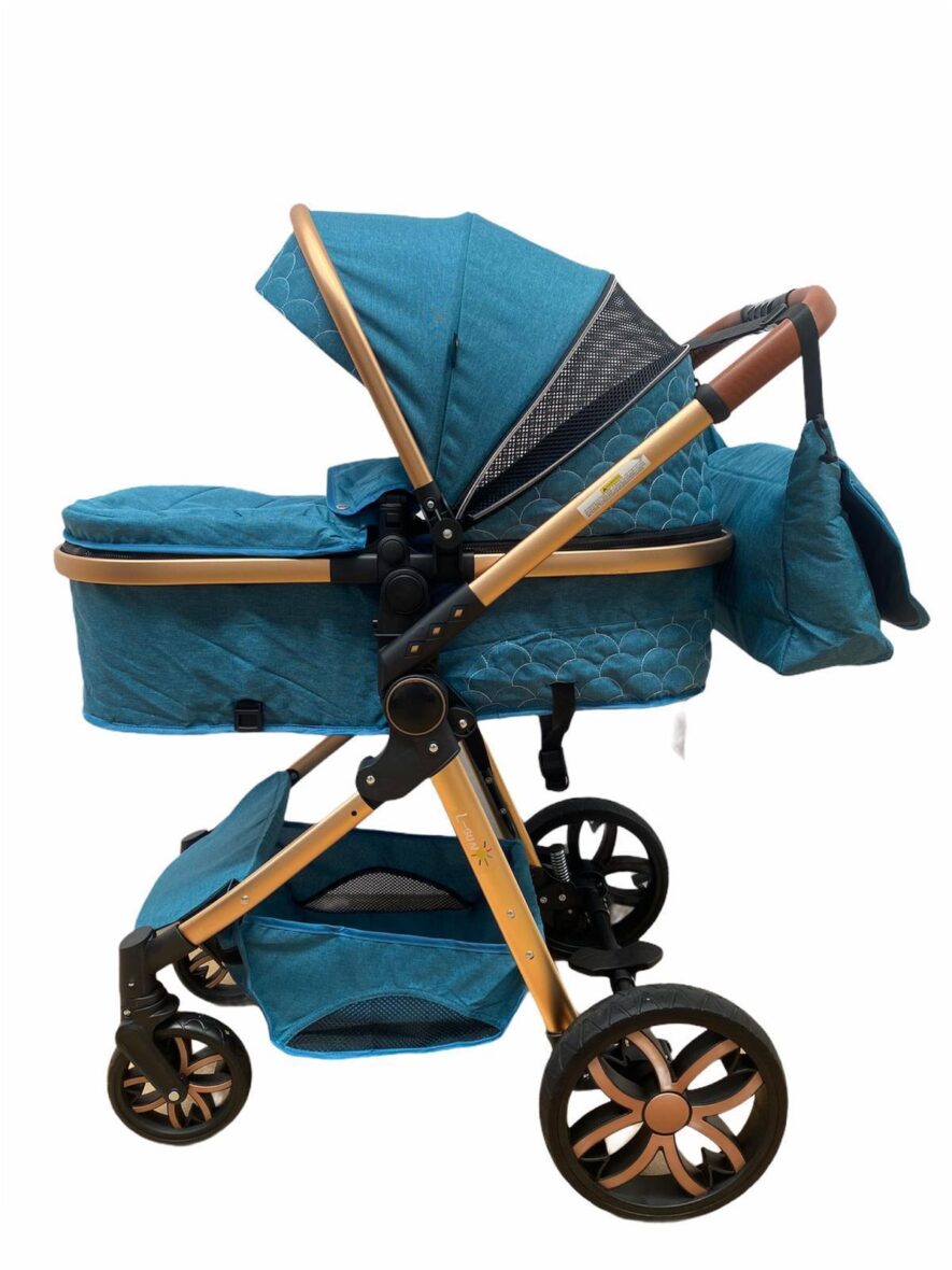 Carucior 3in1 cu Suspensii, Reversibil, Albastru