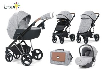 Carucior 3 in 1, 0-36 luni, ColectiaFizio-Lux Gri