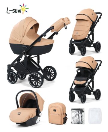 Carucior 3 in 1, 0-36 luni, ColectiaFizio-Lux Crem