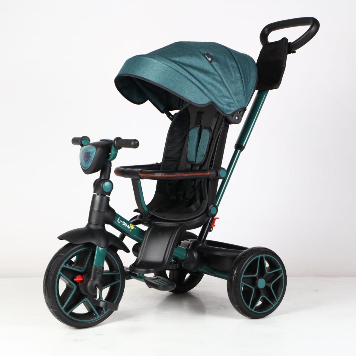 Tricicleta Magic cu Pozitie de Somn, Lumini si Muzica Verde