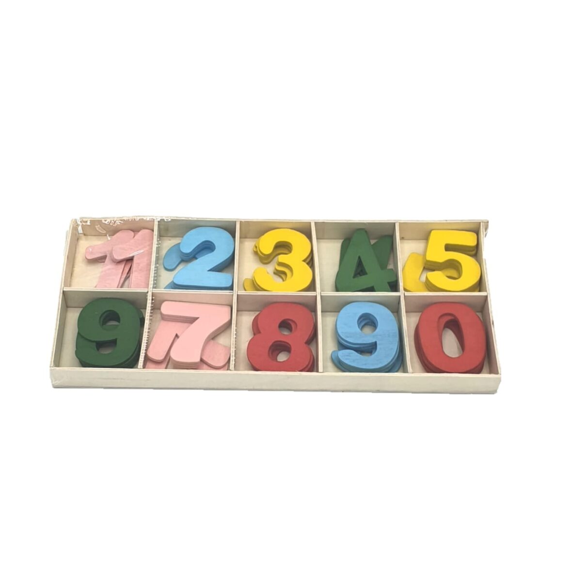 Cifre Lemn Color 50 Piese
