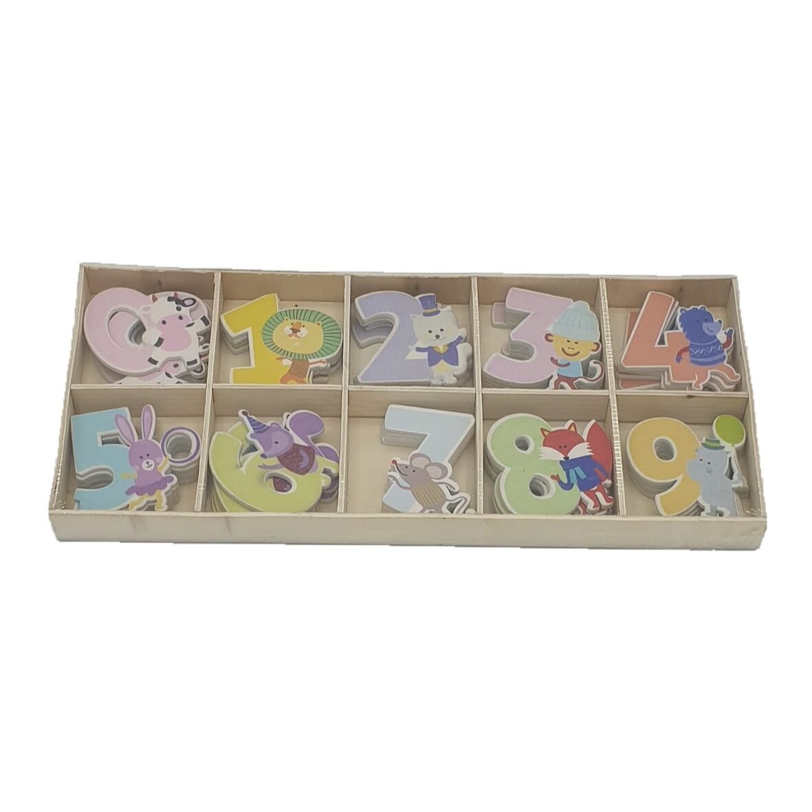 Cifre Lemn Color 50 Piese