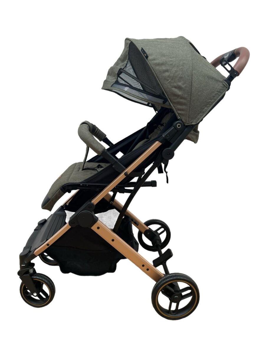 Carucior Sport Pliabil, Tip Troller, cu Suspensii si Husa Picioare Crem