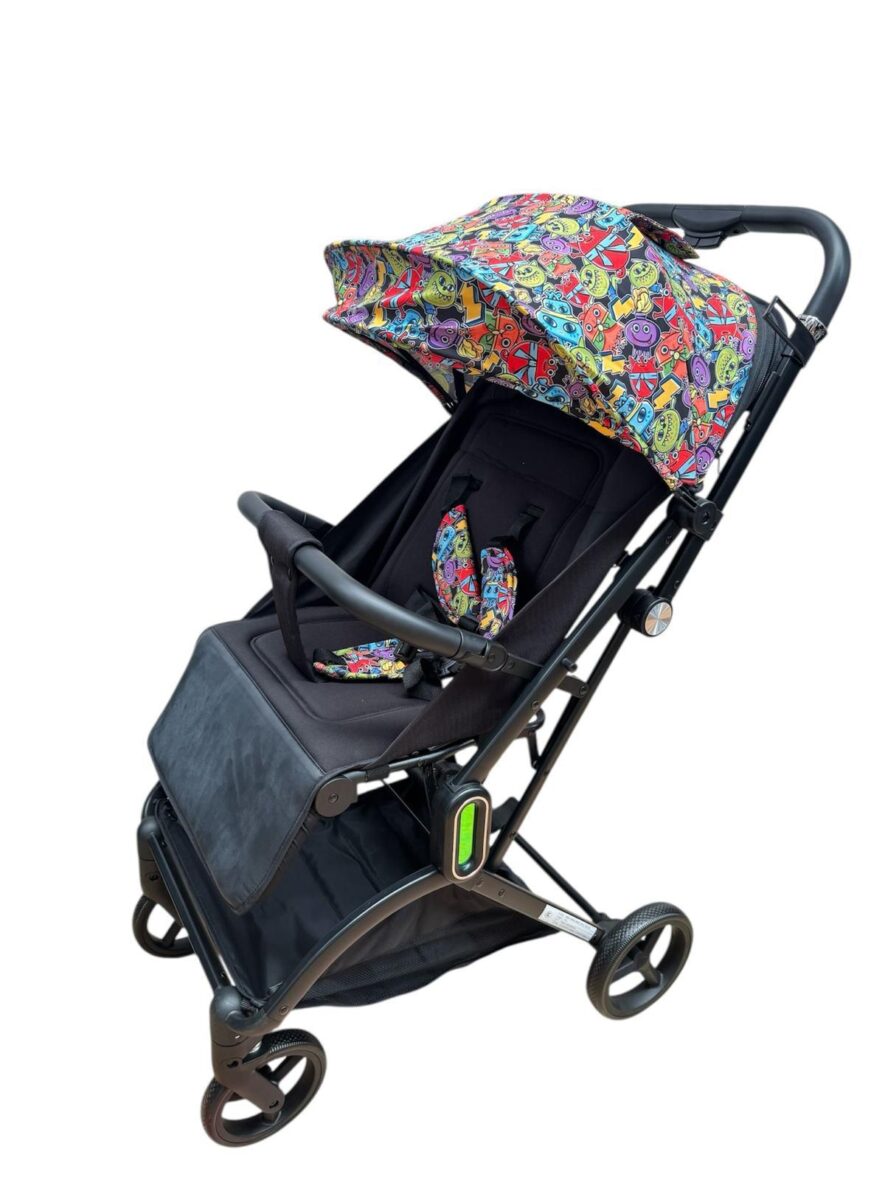 Carucior Sport pentru Copii cu Pozitie de Somn, Troller, Spatar Reglabil Multicolor