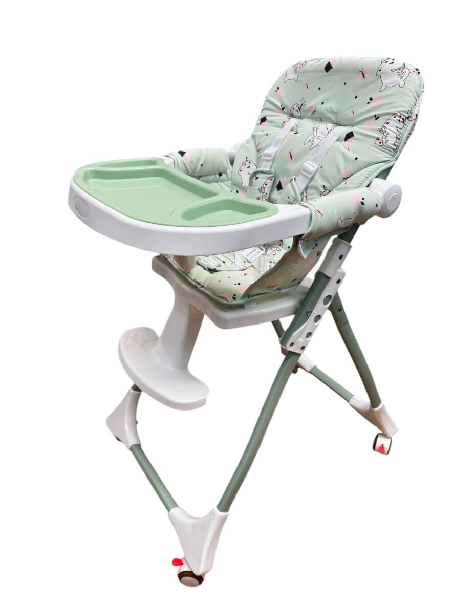 Scaun Bebe Pliabil Bleu cu Stelute Pentru Servirea Mesei Pliabil Verde