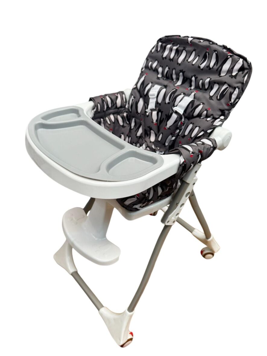 Scaun Bebe Pliabil Bleu cu Stelute Pentru Servirea Mesei Pliabil Negru