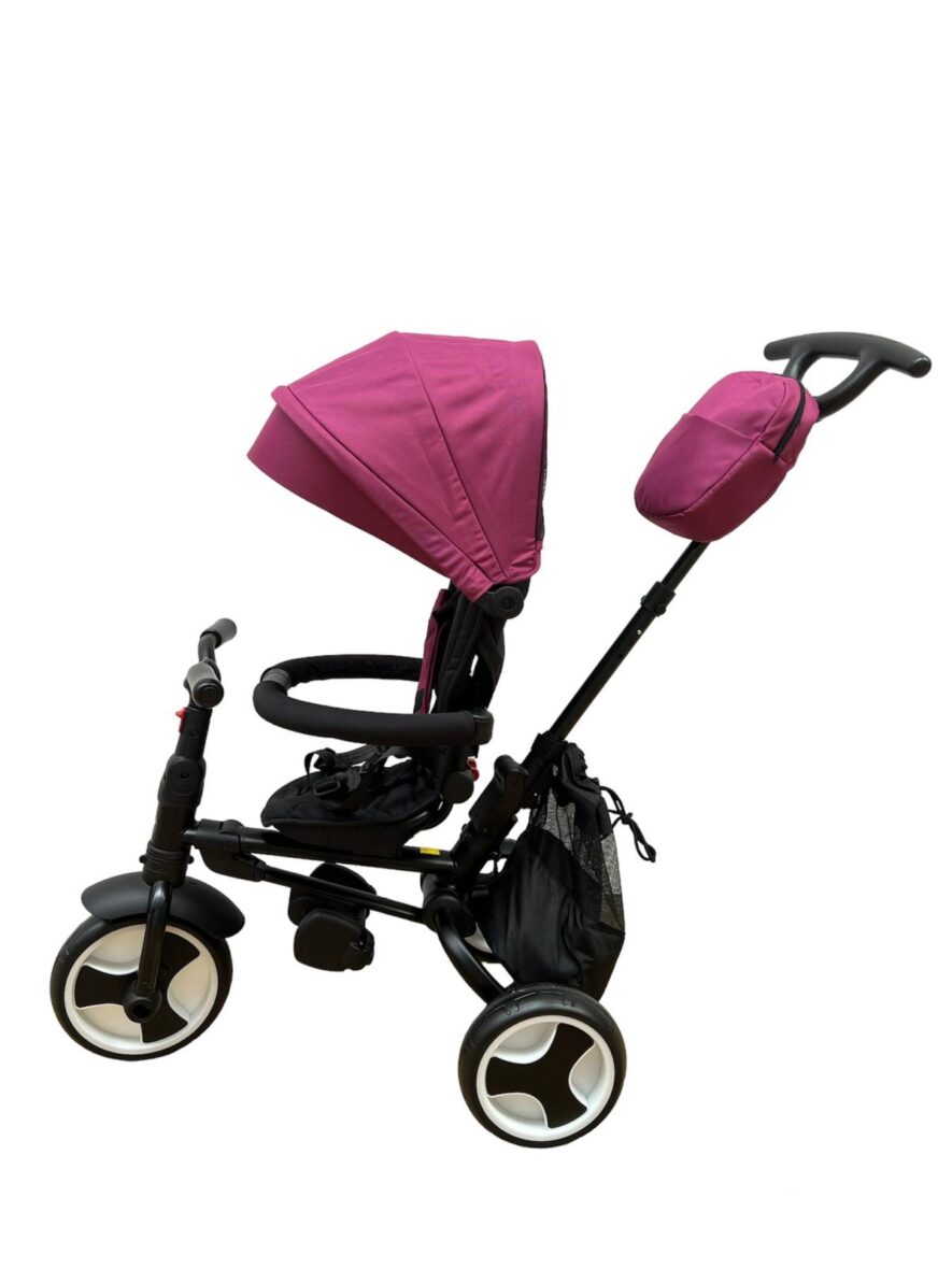 Tricicleta L-Sun 360, Culoare Rosie Ultrapliabila, Multifunctionala, cu Scaun Rotativ si Pozitie de Somn, Mov